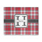 Red & Gray Plaid 8'x10' Patio Rug - Front/Main