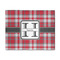 Red & Gray Plaid 8' x 10' Patio Rug (Personalized)