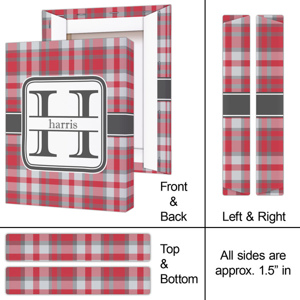 Red & Gray Plaid 8x10 - Canvas Print - Approval