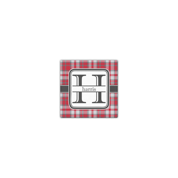 Red & Gray Plaid 8x8 - Canvas Print - Front View