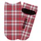 Red & Gray Plaid Adult Ankle Socks (Personalized)