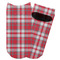 Red & Gray Plaid Adult Ankle Socks