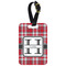 Red & Gray Plaid Aluminum Luggage Tag (Personalized)