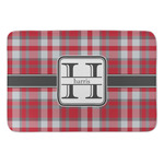 Red & Gray Plaid Anti-Fatigue Kitchen Mat (Personalized)