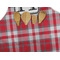 Red & Gray Plaid Apron - Pocket Detail with Props