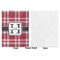 Red & Gray Plaid Baby Blanket (Single Side - Printed Front, White Back)