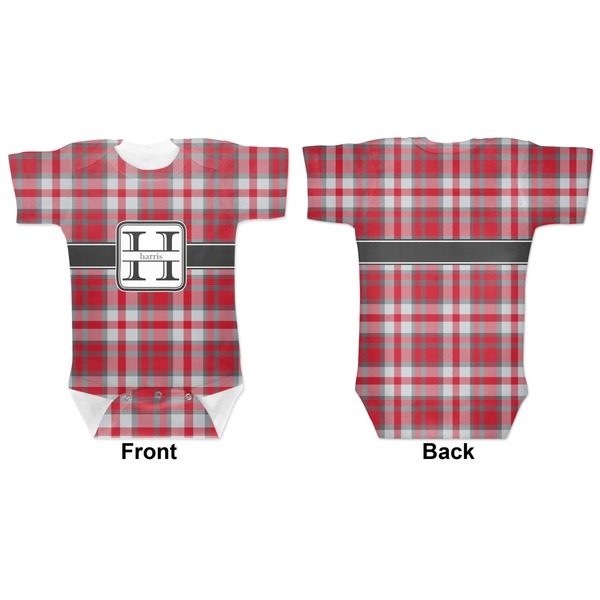 Red & Gray Plaid Baby Bodysuit Approval