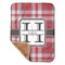 Red & Gray Plaid Baby Sherpa Blanket - Corner Showing Soft