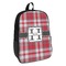 Red & Gray Plaid Kids Backpack (Personalized)