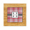 Red & Gray Plaid Bamboo Trivet with Ceramic Tile Insert (Personalized)