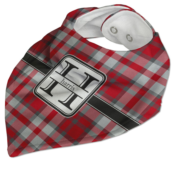 Red & Gray Plaid Bandana Closed