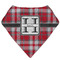 Red & Gray Plaid Bandana Bib (Personalized)