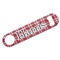 Red & Gray Plaid Bar Bottle Opener w/ Name and Initial
