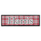 Red & Gray Plaid Bar Mat - Large - FRONT