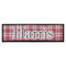 Red & Gray Plaid Bar Mat - Large (Personalized)