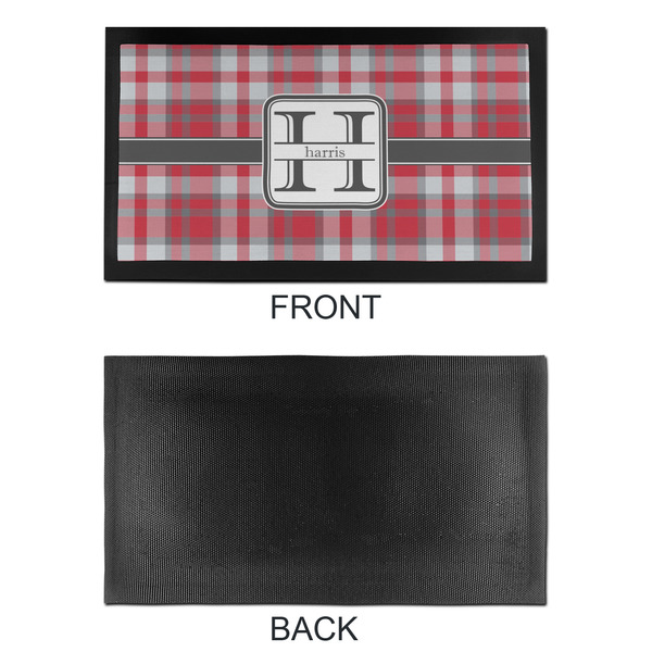 Red & Gray Plaid Bar Mat - Small - APPROVAL