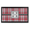 Red & Gray Plaid Bar Mat - Small - FRONT