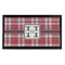Red & Gray Plaid Bar Mat - Small (Personalized)