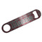 Red & Gray Plaid Bar Opener - Silver - Front