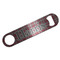 Red & Gray Plaid Bar Bottle Opener - Silver w/ Name and Initial