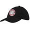 Red & Gray Plaid Baseball Cap - Black (Personalized)