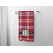 Red & Gray Plaid Bath Towel - LIFESTYLE