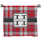 Red & Gray Plaid Bath Towel (Personalized)