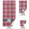 Red & Gray Plaid Bath Towel Sets - 3-piece - Approval