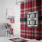 Red & Gray Plaid Bath Towel Sets - 3-piece - In Context