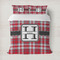 Red & Gray Plaid Bedding Set- Queen Lifestyle - Duvet