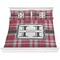 Red & Gray Plaid Bedding Set (King)