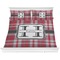 Red & Gray Plaid Comforter Set - King (Personalized)