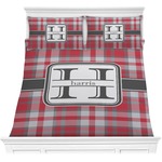 Red & Gray Plaid Comforters (Personalized)