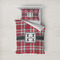Red & Gray Plaid Bedding Set- Twin Lifestyle - Duvet