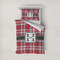 Red & Gray Plaid Duvet Cover Set - Twin (Personalized)