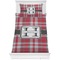 Red & Gray Plaid Bedding Set (Twin)