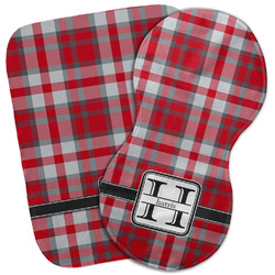 Red & Gray Plaid Burp Cloth (Personalized)