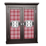 Red & Gray Plaid Cabinet Decal - XLarge (Personalized)