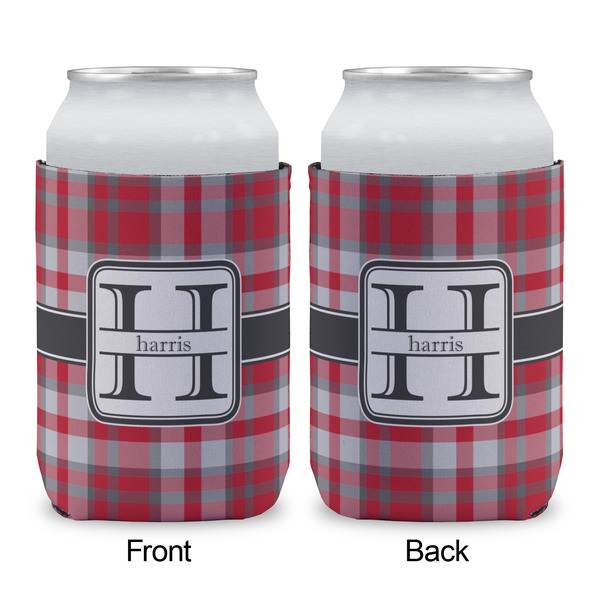 Red & Gray Plaid Can Sleeve - APPROVAL (single)