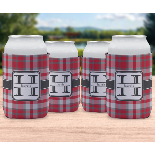 Red & Gray Plaid Can Sleeve - LIFESTYLE
