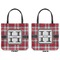 Red & Gray Plaid Canvas Tote - Front and Back