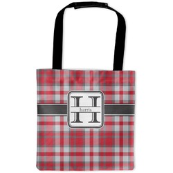 Red & Gray Plaid Auto Back Seat Organizer Bag (Personalized)