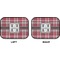 Red & Gray Plaid Car Floor Mats (Back Seat) (Approval)
