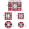 Red & Gray Plaid Car Magnets - SIZE CHART