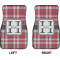 Red & Gray Plaid Car Mat Front - Approval