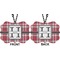 Red & Gray Plaid Car Ornament (Approval)