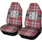 Red & Gray Plaid Car Seat Covers (Set of Two) (Personalized)