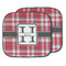 Red & Gray Plaid Car Sun Shade - Two Piece (Personalized)