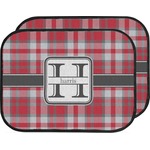 Red & Gray Plaid Car Floor Mats (Back Seat) (Personalized)