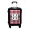 Red & Gray Plaid Carry On Hard Shell Suitcase - Front